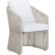 Allariz Greige / Stinson White Outdoor Dining Armchair